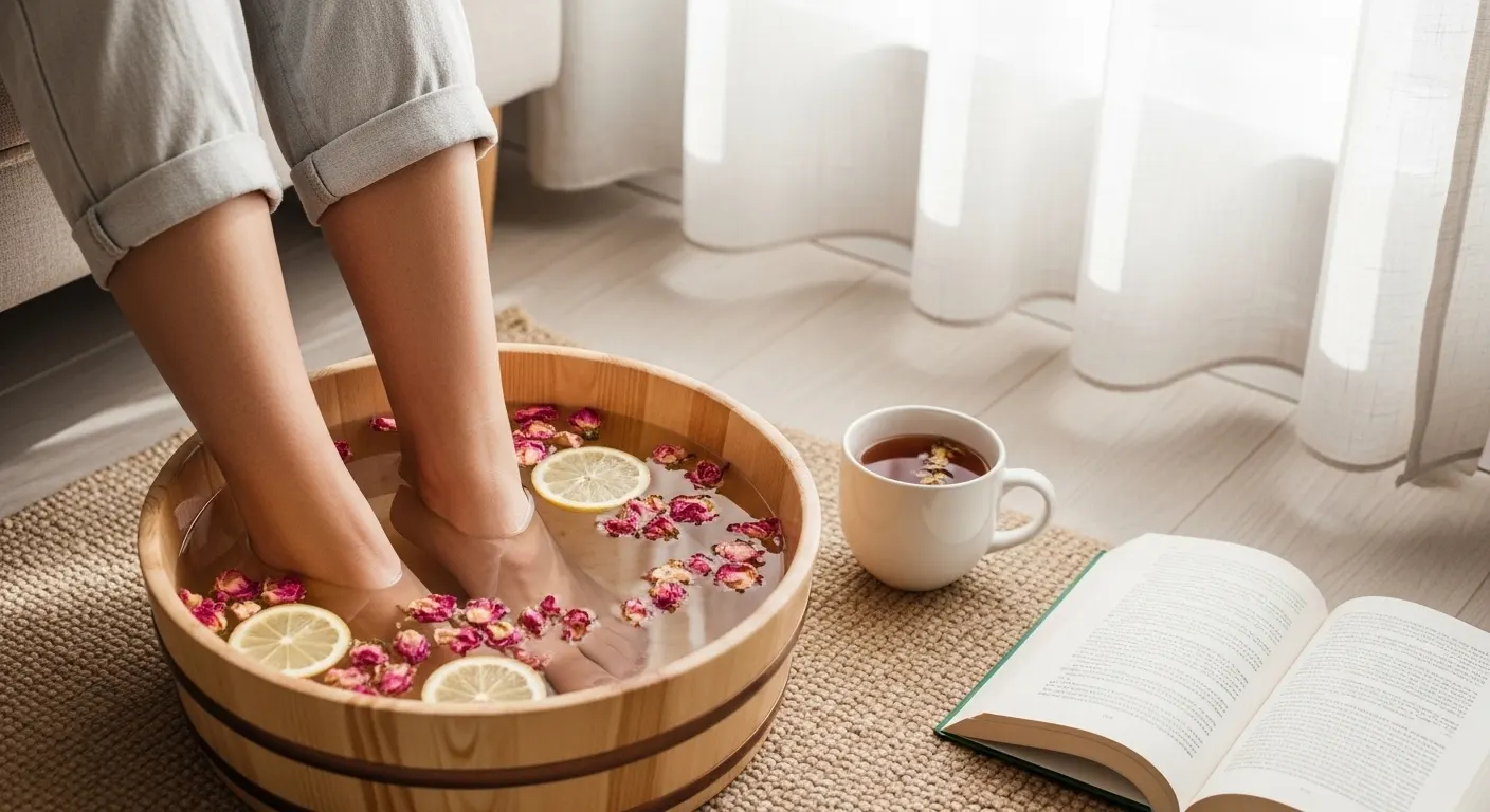 주말 아침 족욕으로 시작하는 하루: 피로 회복과 순환을 돕는 20분의 마법